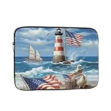 Sea to Shining Sea Patriotic Print Laptop Sleeve Tragbare Laptop Fall Mode...