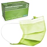 50xARNOMED® Medizinische Mundschutzmaske Grün, CE Zertifizierte Op Maske,...