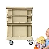 Aufbewahrungsbox mit Rollen, industrieller Stil, robust, stapelbar, für...