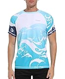 VAYAGER Herren-Badeshirts Rash Guard UPF 50+ Kurzarm, schnell trocknend,...