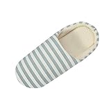 Générique Warme Hausschuhe für Damen, rutschfest, gestreift, Hausschuhe,...