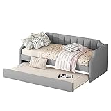 Funktionsbett mit Ausziehbett, 90 x 200 cm, Schlafsofa, Tagesbett,...