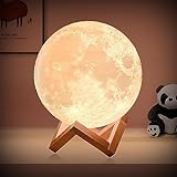 LOUHH Mondlampe, 2023 Upgrade Mond Nachtlicht -15CM 3D Mondlampe...