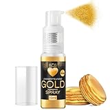 Lebensmittelfarbe Gold Spray 10g, Goldpulver essbar vegan und E171 frei,...