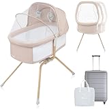 Lionelo Malin Evo Babywiege, Reisebett für Babys mit Matratze,...