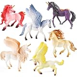Doyomtoy Six Einhorn Spielfigur Regenbogeneinhorn,Mythische Pegasus Einhorn...