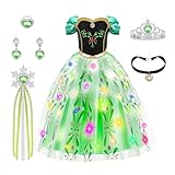 AYBUY Mädchen Kostüm Kleid, Kinder-Prinzessin-Glühkleid, Mit Krone,...