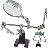Retoo Löthilfe dritte Hand mit 2,5X Lupe und 2 helfende Hände,...