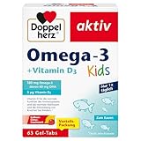Doppelherz Omega-3 plus D3 Kids, Vitamin D wird für ein gesundes Wachstum...