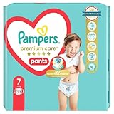 Pampers Pants Windeln Größe 7 (17+ kg), Premium Care, 27 Stück, Bester...