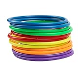 WOFEU 12 Stück Kunststoff Toss Ringe für Ring Toss Spiel,Klein Toss Ringe...