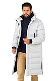 Soulstar Herren Winterparka Winter-Jacke mit Kapuze langer Winter-Mantel...