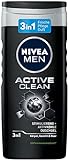 NIVEA MEN Active Clean Duschgel (250 ml), pH-hautfreundliche Pflegedusche...