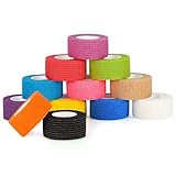 Sagafly 12 Rollen Selbsthaftende Bandage 2,5cm x 4,5m Selbstklebender...