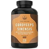 Cordyceps Sinensis (CS-4 Extrakt) - 270 Kapseln mit 40% bioaktiven...