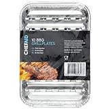 Chef Aid Aluminium-Grillschalen, ideal zum Grillen, 10 Stück (6 kleinere +...