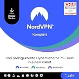 NordVPN Komplett, 1 Jahr, VPN- und Cybersicherheitssoftware, Digitaler Code