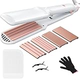 Kreppeisen für Haare, 3 in 1 Haarglätter Kreppeisen Multistyler Keramik...