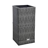 ESTEXO Polyrattan Blumentopf Übertopf Pflanztopf Blumenkübel Rattan...
