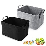 2er Pack Aufbewahrungskörbe, Filzkorb Groß Filzbox Aufbewahrung...
