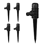 Relaxdays Sprühregner Garten, 5er Set, Klickstecker Anschluss, mit...