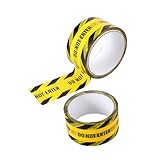 IMIKEYA 2 Rollen Warnband Selbstklebend Gelb schwarz mit Do Not Enter...