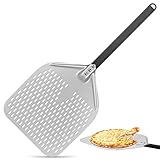 CRROEL Perforierter Pizzaschieber, 12 Zoll Perforiert Pizzaschaufel aus...
