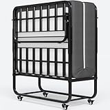 Brinlawb Klappbett 90x200cm mit 13cm dicker Memory-Schaum-Matratze,...