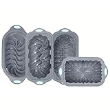 Silikon - Sandwich Brot Backform | 4 Stück Ofenfeste Kuchenform Für...