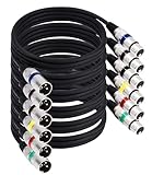 Xespis 6 Stück 1.5M XLR Kabel Premium Symmetrisches XLR Mikrofonkabel, Pin...