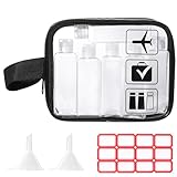 Diboniur Kulturbeutel Transparent –10-teiliges Flugzeug-Reiseset, 6...