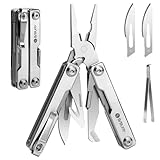 Mini Multitool Zange Mit Unsichtbare Pinzette, BIBURY 10 in 1 EDC Multi...