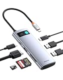 Baseus USB C Hub 7 in 1 Docking Station Adapter mit 4K HDMI, 100W PD, 2 USB...