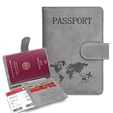 TAKUZA Reisepasshülle, Passport Hülle mit RFID-Blocker, Kunstleder...