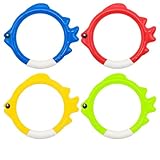 YESENLE 4Pcs Tauchringe, Pool-Tauchspielzeug, Werfen, Tauchen, Retrieve...