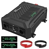 GZUNKNG Dual Voltage Wechselrichter 12V/24V auf 230V Reiner Sinus Universal...