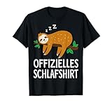 Offizielles Sleepshirt Faultier Nachthemd Pyjama Geschenk T-Shirt