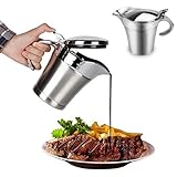 Sauciere, Edelstahl Thermo Sauciere Soßenkanne mit Klappdeckel...