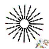 Permanente Stoffmarker, 20 Farben, dokumentenecht, Textilstifte-Set,...