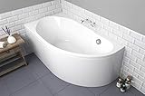 ECOLAM Badewanne Eckbadewanne Acryl Miki Polimat weiß 140x70 cm LINKS +...