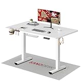SANODESK Höhenverstellbarer Schreibtisch 110×54 cm – Kompakter Standing...