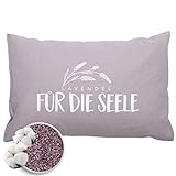 Herbalind Lavendelkissen Für Die Seele 30x20 cm Schlafkissen mit Füllung...