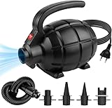 DOBESTS Elektrische Luftpumpe, Elektrische Pumpe mit 4 Düsen für...