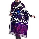 DJNGN Say Yes to New Adventures Galaxy Space Cashmere Scarf for Women Men...