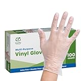 Comfy Package [100 Count Disposable Vinyl Gloves, Powder Free, Latex Free,...