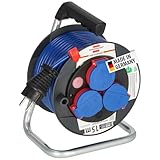 Brennenstuhl Garant Kompakt IP44 Kabeltrommel (15m Kabel in blau,...