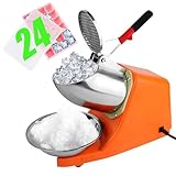 Elektrischer Ice Crusher, 300W Eiszerkleinerer 80kg/h,Doppelmesser...