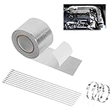 JKITNHJOT Hitzeschutzband Auspuff 10M x 5cm, hitzebeständiges Auspuffband,...