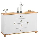 IDIMEX Sideboard COLMAR, Flur Kommode Sideboard im Landhausstil mit 4...