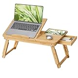 SONGMICS Laptoptisch, Laptopständer, Frühstückstablett, klappbare Beine,...